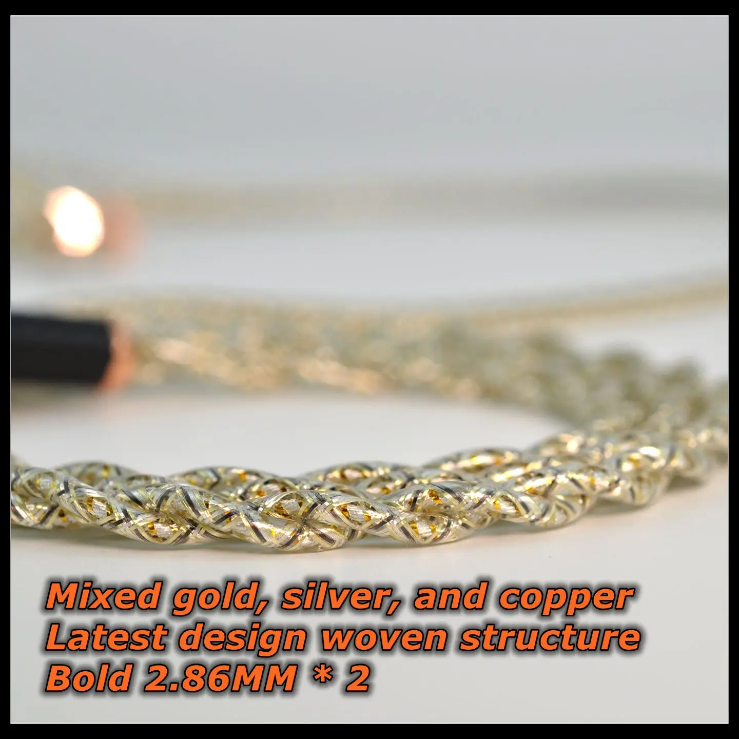 Canary Series Gold silver copper hybrid high-end upgraded cable 0.78MM IE900 N5005 MMCX view 2