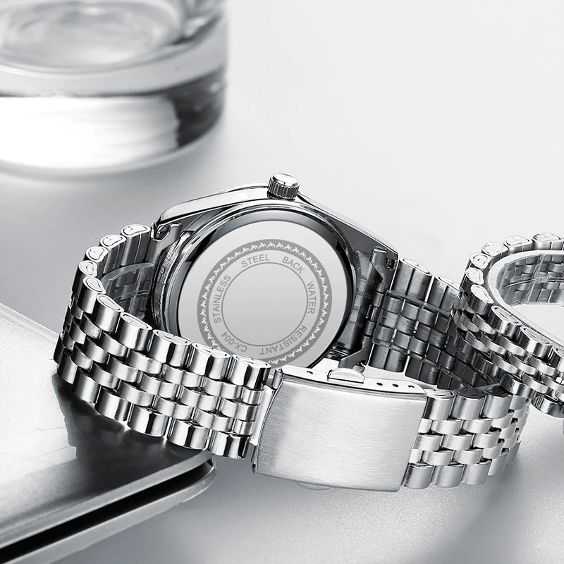 Chenxi الفاخرة الفولاذ المقاوم للصدأ ساعة للرجل 35 مللي متر الطلب الصغير مقاوم للماء ساعة رجالية عادية كوارتز ساعات رجالية ساعة الذكور 004D