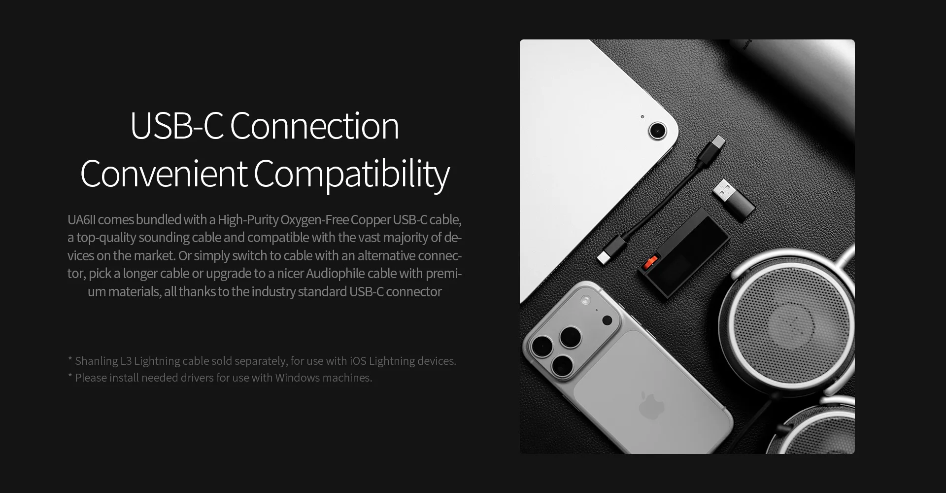 SHANLING UA6 II USB DAC Kopfhörerverstärker 8x CS43131 HiFi HiRes Audio-Dekodierung PCM768 DSD512 3,5mm / 4,4mm symmetrischer Ausgang – Detail 8