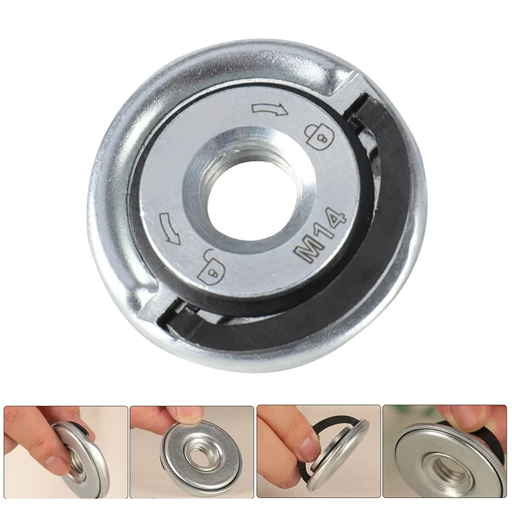 

M14 M14 Self-Locking Pressing Plate For 100 Type Angle Grinder Quick Release Grinder Pressing Plate Flange Nut Power Chuck Tools