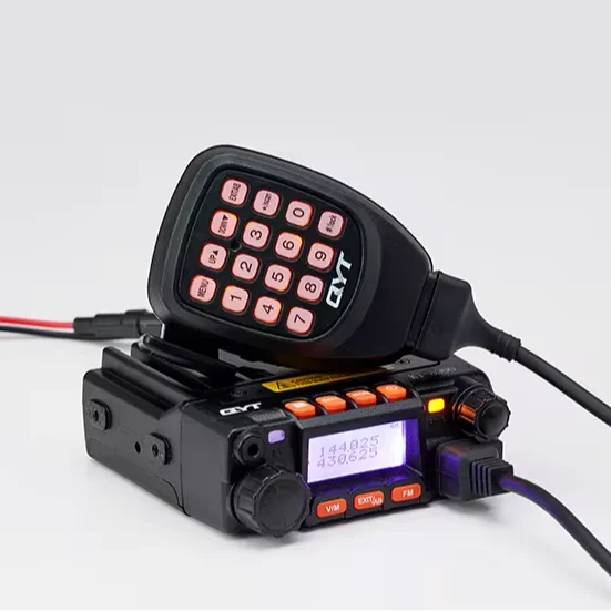 QYT KT8900 미니 모바일 무전기 VHF UHF 최대 25W 출력 차량용 무전기 HAM 야외 아마추어 자가 운전 여행용 무선 인터콤 QYT KT-8900