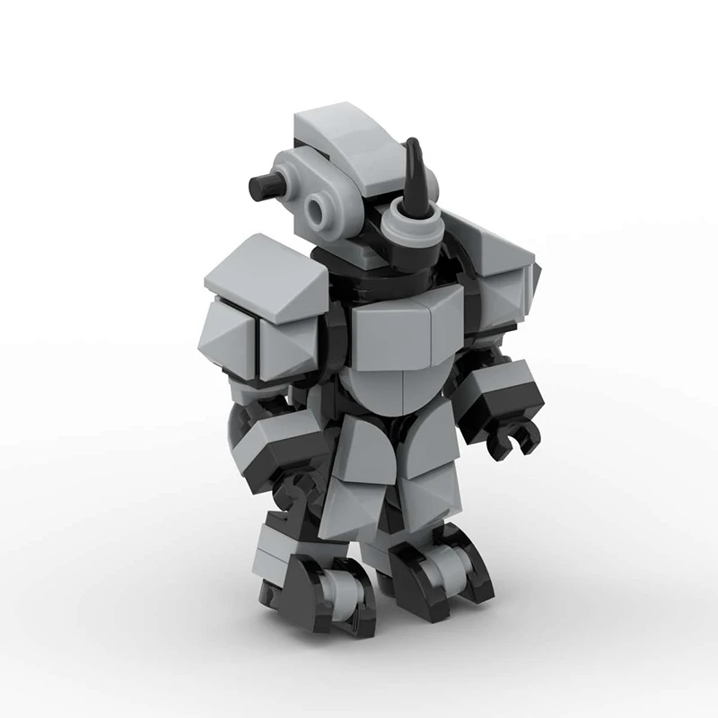 MOC 크리 에이 티브 디자인 소형 전투기 코뿔소 메카 빌딩 블록 모델 어린이 퍼즐 조립 장난감 소년의 생일 선물 장식품