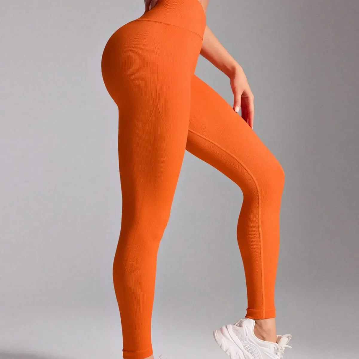 النساء عالية الخصر الرياضة طماق بلون اليوغا السراويل سريعة الجافة تجريب السراويل التخسيس العسل طماق للنساء #3