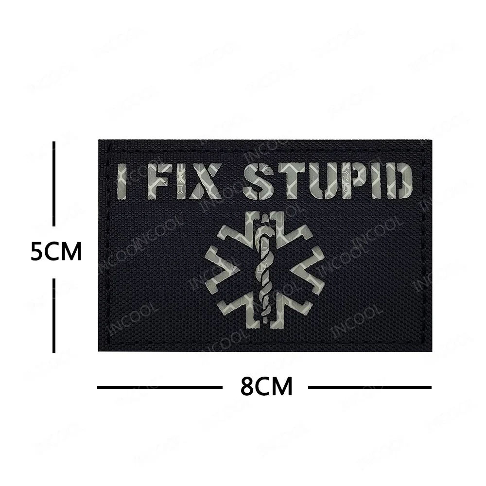 First Aid Medic Paramedic Patches Infrared IR Reflective Emergency Rescue Embroidered Decorative Patch For Clothing