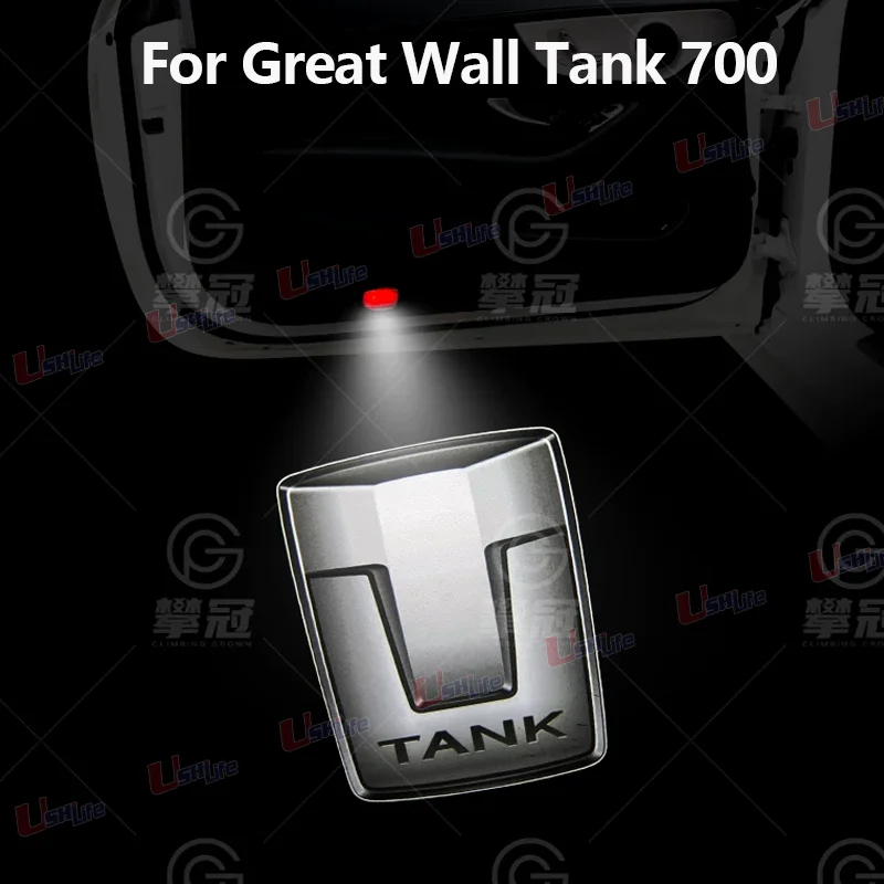 For Great Wall Tank 700 TANK 700 hi4t Car Door Welcome Light Car Logo Car Replacement Installation Modification Accessories