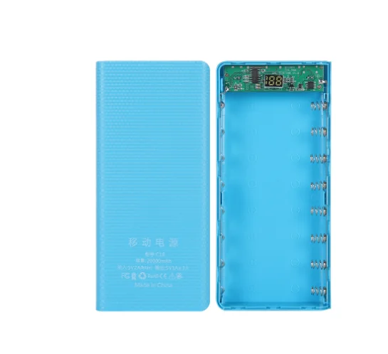 8*18650 Powerbank-Gehäuse, Batteriehalter, tragbares Dual-USB-Typ-C-Ladegehäuse für iPhone, Xiaomi, Huawei, 18650-Batteriegehäuse – Detail 4