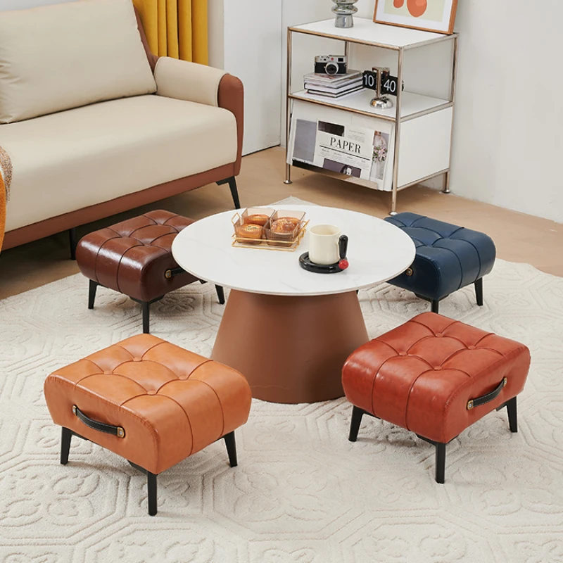 

Modern Living Room Stool Multifunctional Upholster Designer Makeup Retro Office Entrance House Camping Space Saving Furniture