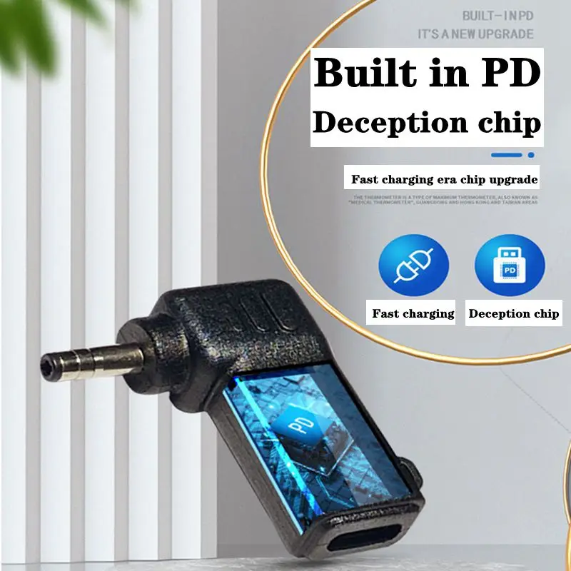Type-C Female PD Triggered to Laptop Power Decoy 7.9/7.4/4.0/4.8/3.0/5.5/6.0mm 65W 3A DC to Type-C Female Adapter