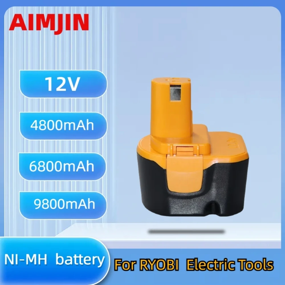 

4800mAh 6800mAh 9800mAh for Ryobi 12V Power tool Battery Replacement B-8286 BPT1025 RY-1204 1400143 1400652 1400670 440000