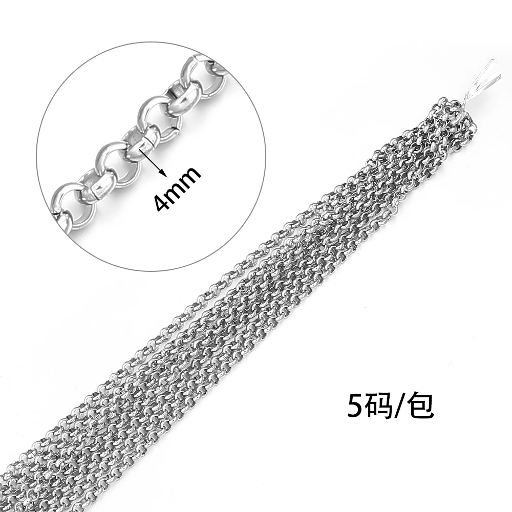 

5 ярдов/лот, цепочки из нержавеющей стали, О-образные крестообразные цепочки для изготовления ювелирных изделий, цепочки с крестообразными звеньями, оптом, ожерелье, браслет «сделай сам»