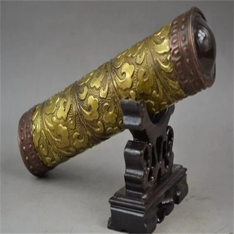 Chinese Handmade Copper Carving Vivid Clouds See Beautiful World Kaleidoscope metal handicraft home textiles