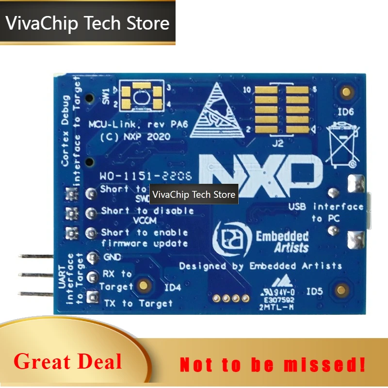 VivaChip TechMCU-Link J JTAG/SWD Debugger - Microcontroller Programming&Simulation Tool For Embedded System Development& ARM Cor
