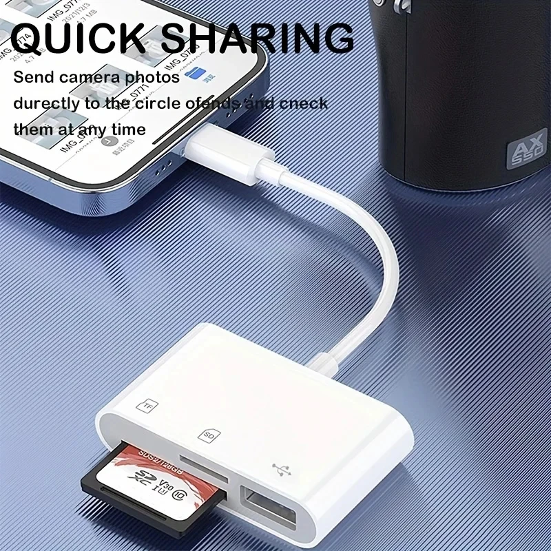 Adapter TF  SD Memory Card Reader USB C OTG Writer Compact Flash USB-C for IPad Pro Huawei Macbook Samsung Xiaomi Cardreader view 5