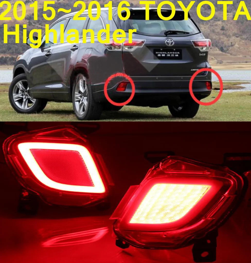 

2015~2016y kluger tail light highlander taillight Brake LED car accessories Taillamp highlander rear light fog