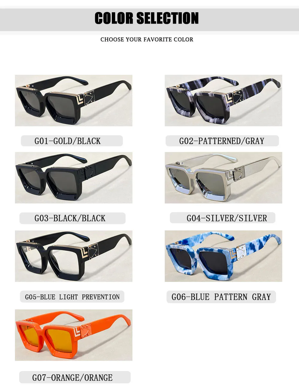 Senior Quadratische Sonnenbrille Herren Vintage Millionaire Sonnenbrille Damen Silber Retro Modebrille Dropshipping Gafas De Sol Hombre – Detail 19