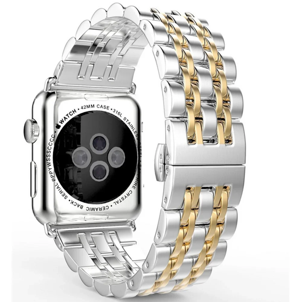 

Metal strap For Apple Watch Ultra/2 10 42mm 46mm 9 8 7 49mm 45mm 41mm Bracelet Belt iWatch 6 5 4 3 SE 44mm 40mm 42mm 38mm Correa