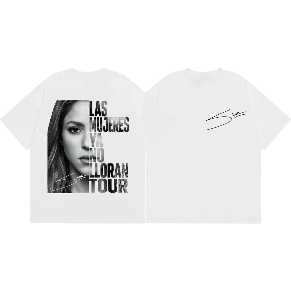 Customization Shakira Las Mujeres Ya No Lloran World Tour 2026 Graphic T Shirts Men Women Vintage Aesthetic T-shirts Casual Fash