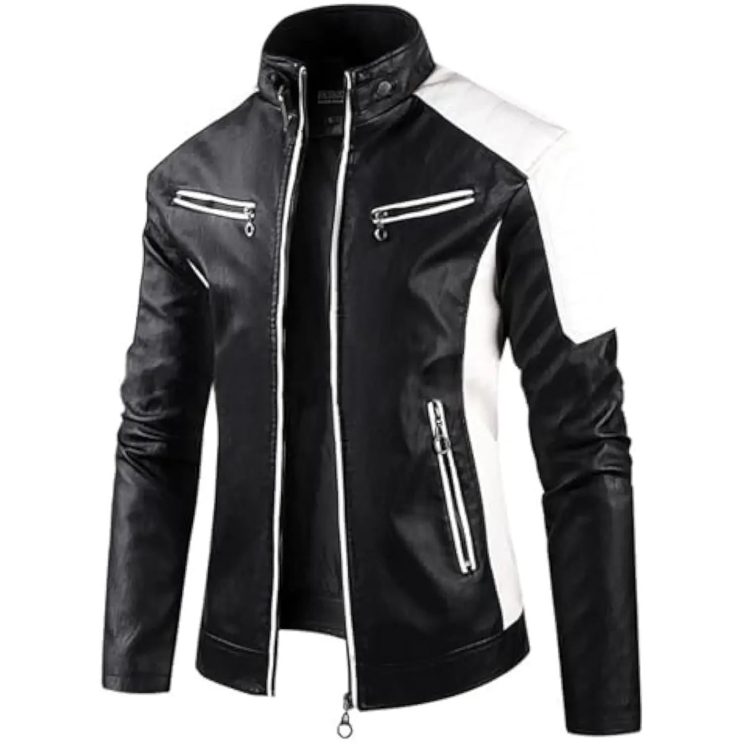 

Верхняя одежда Aviator на молнии, мужская кожаная куртка с воротником-стойкой, байкерская куртка с блоком, классическая куртка, осенние модные цветные пальто