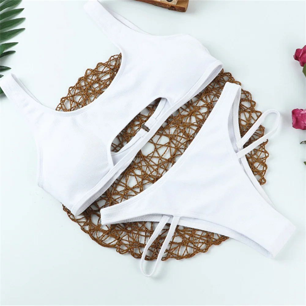 مثير سلسلة بيكيني الجوف خارج Tankini مايكرو ملابس السباحة عطلة ملابس الشاطئ المايوه التضليع طنجة المرأة 2 قطعة مجموعة الزي