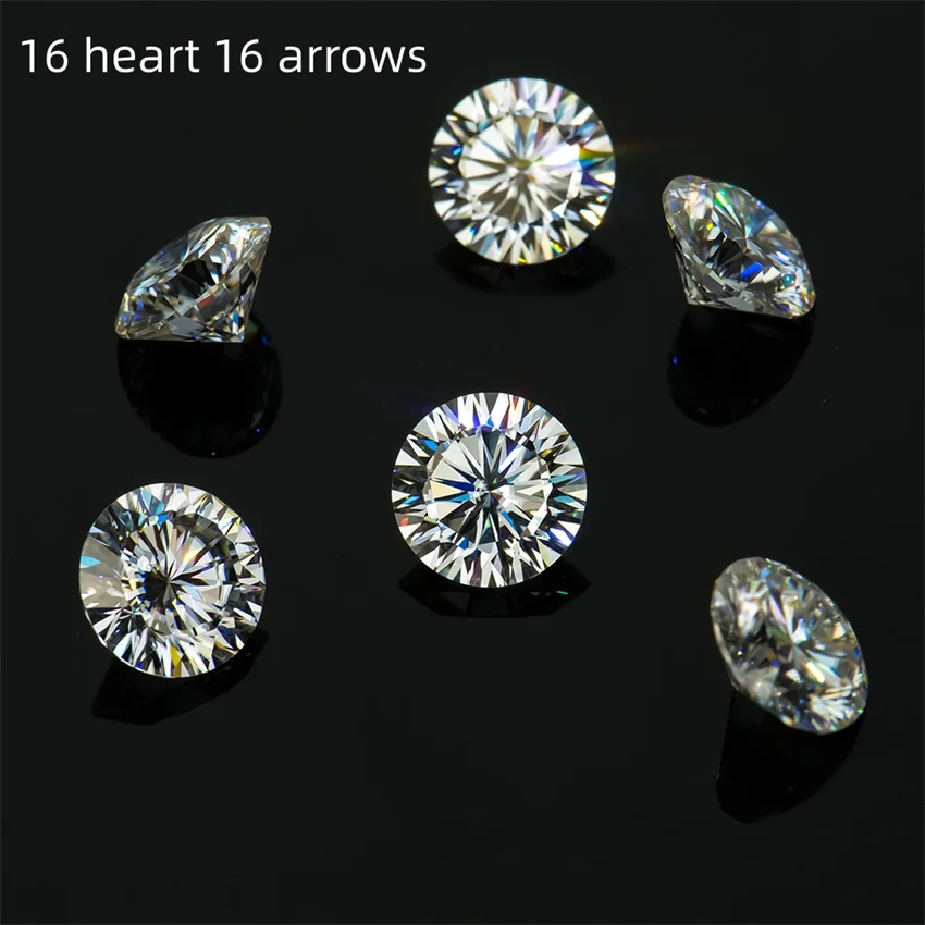 Tbestone Round 0.5-5Carat Fancy Cutting Moissanite Loose Stones D Color Russian Cut Moissanite Diamonds Stone With GRA