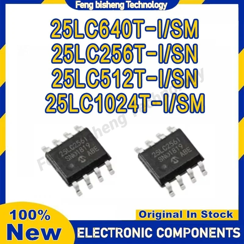 

5PCS 25LC256T-I/SN 25LC256T 25LC512T 25LC640T 25LC1024T 25LC1024T-I/SM 25LC256 25LC512 25LC640 25LC1024 IC Chip SOP-8 in stock