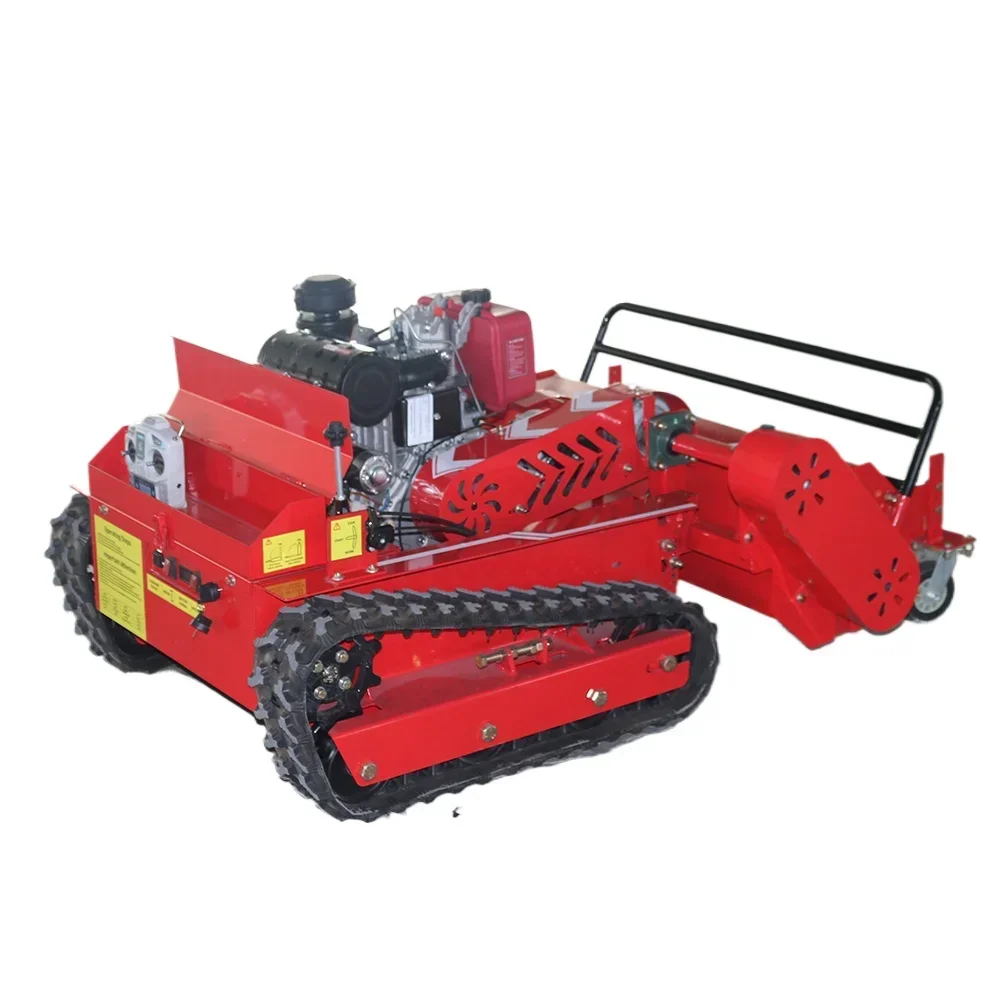 New 32 inch Flail Mower Robot Diesel Lawn Farm Orchard DIY Industrial 4-stroke 24V 196cc RC flail mower