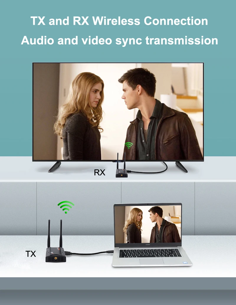 New 200m HDMI Extender Wireless Transmission Image Transmitter Receiver Live Streaming Transceiver for DSLR Camera Video