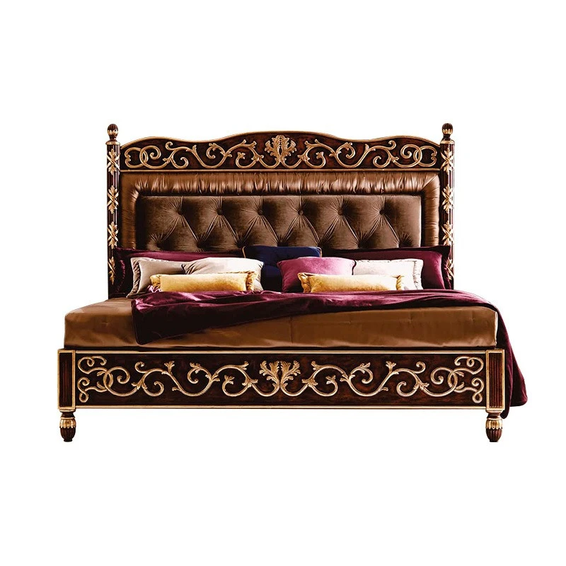 

Villa master bedroom princess bed fabric 1.8 meters wedding bed furniture