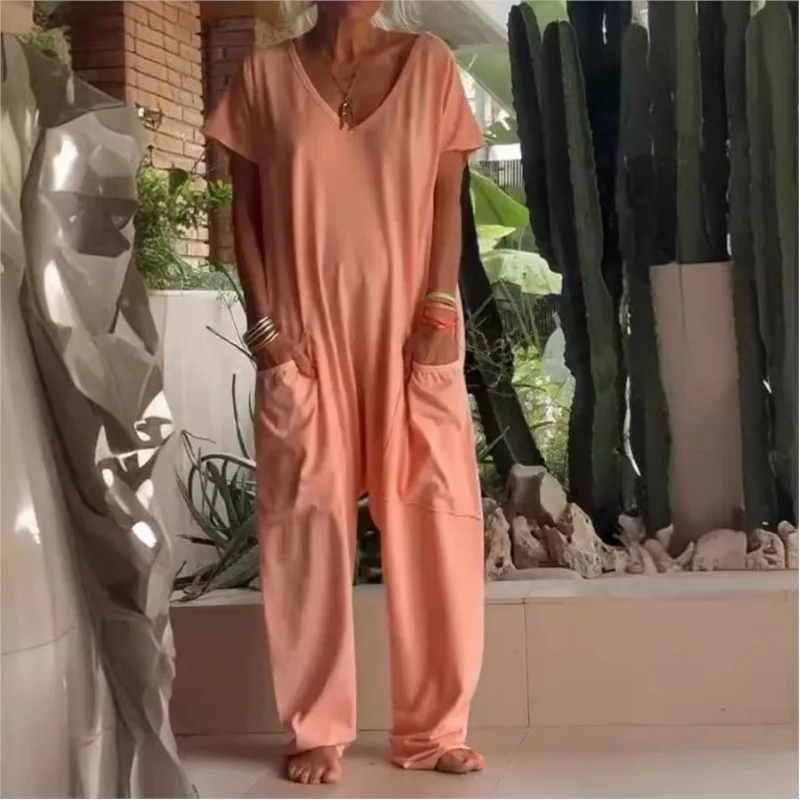 Overalls Frau 2024 Spaghetti träger lose elegante Spiel anzug Pantalones Informa les Overall Frauen Sommer weites Bein lange Hosen