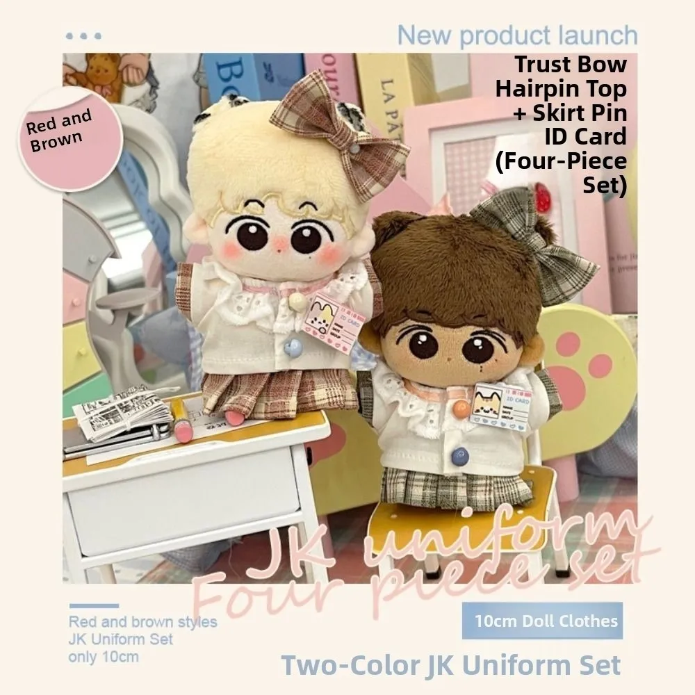 Speelhuis voor 10 cm katoenen rompertjes Cartoon ontwerp Zachte katoenen outfit Miniatuurkleding Leuke mini-kleding verzamelen