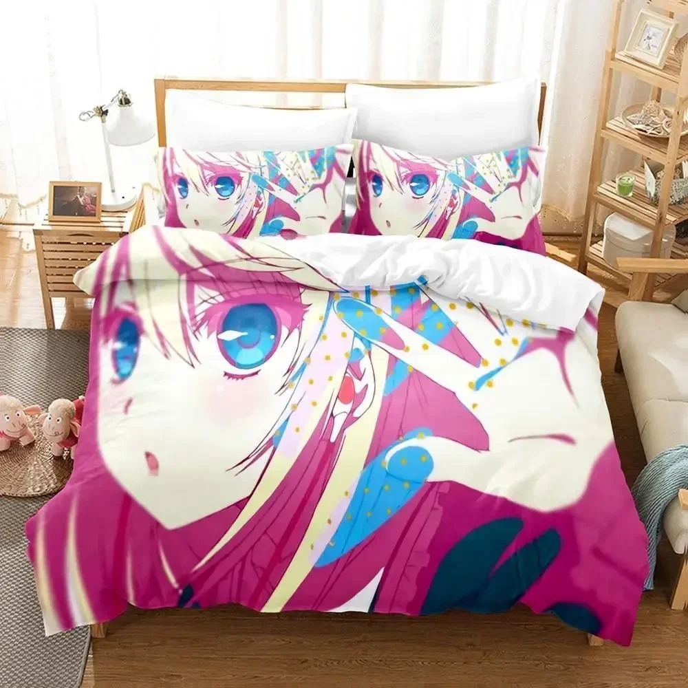 

Kawaii Anime Absolute Duo Bedding Set Duvet Cover Comforter Bed Set Quilt Cover Pillowcase King Queen Twin Size Boys Girl Adult