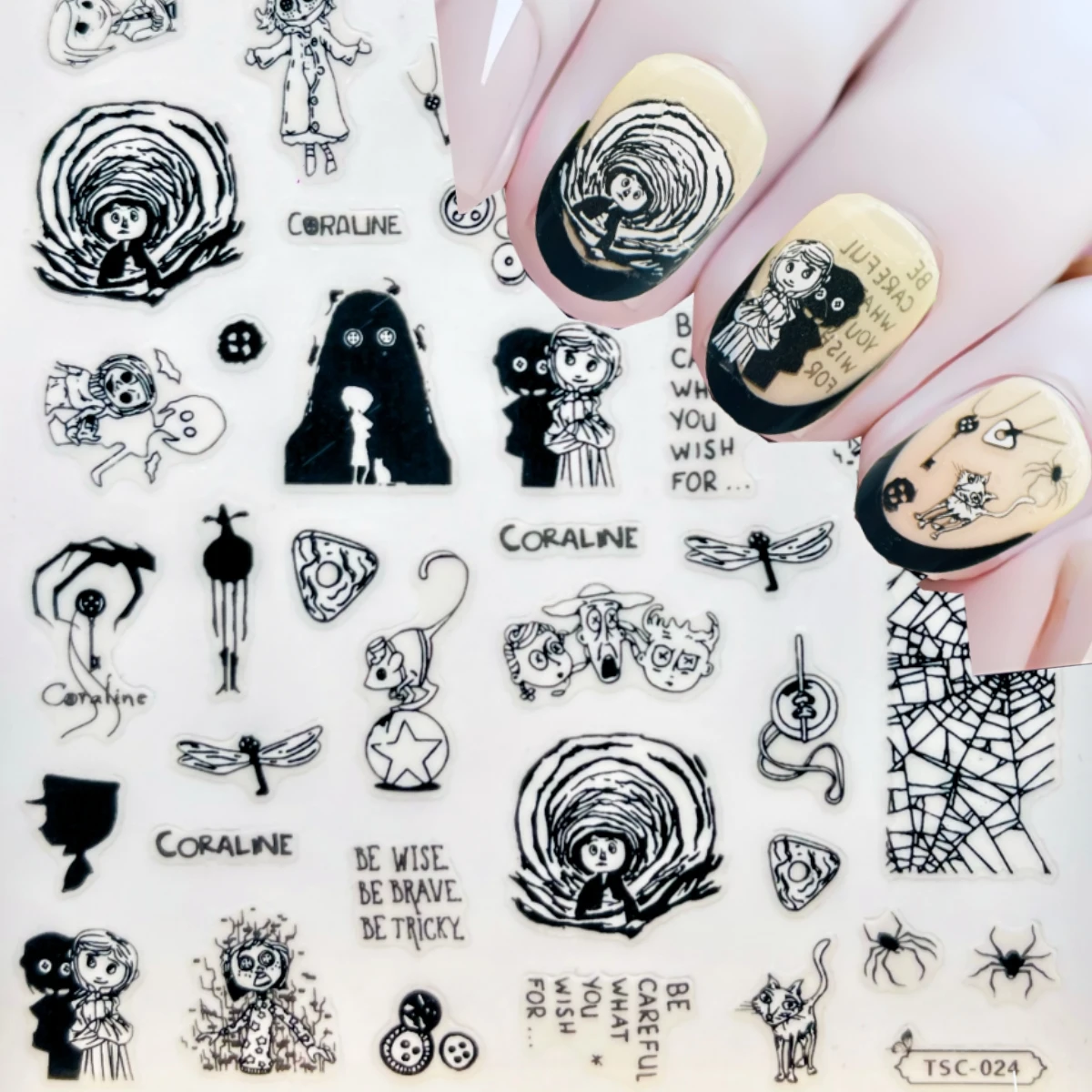 TSC-024 The Secret Door 3d nail art sticker decal nail silder