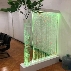 Custom Acrylic Decoration screen Led Water Bubble Wall Fountains