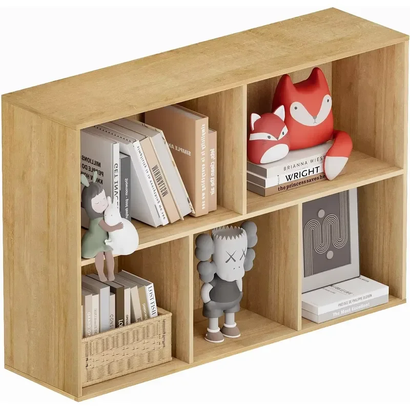 Modern Solid Wood Toy Storage Cabinet Two Layer Deluxe Box for Toddler Living Room Home Furniture Organization Kids Playroom