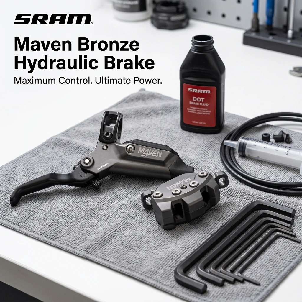 

SRAM Maven Bronze Hydraulic Brake DB-MVN-BRZ-A1 Front/900, Rear/2000 Stiff 4-piston caliper Mineral Oil for low maintenance