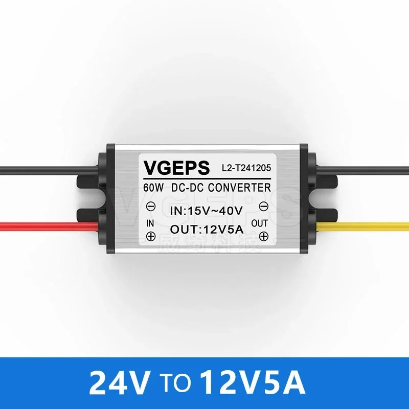 DC-DC 24V to 12V Converter Step Down DC DC 24V to 12V 1A 2A 3A 4A 5A Buck Model Converter 24V 12V Waterproof Module