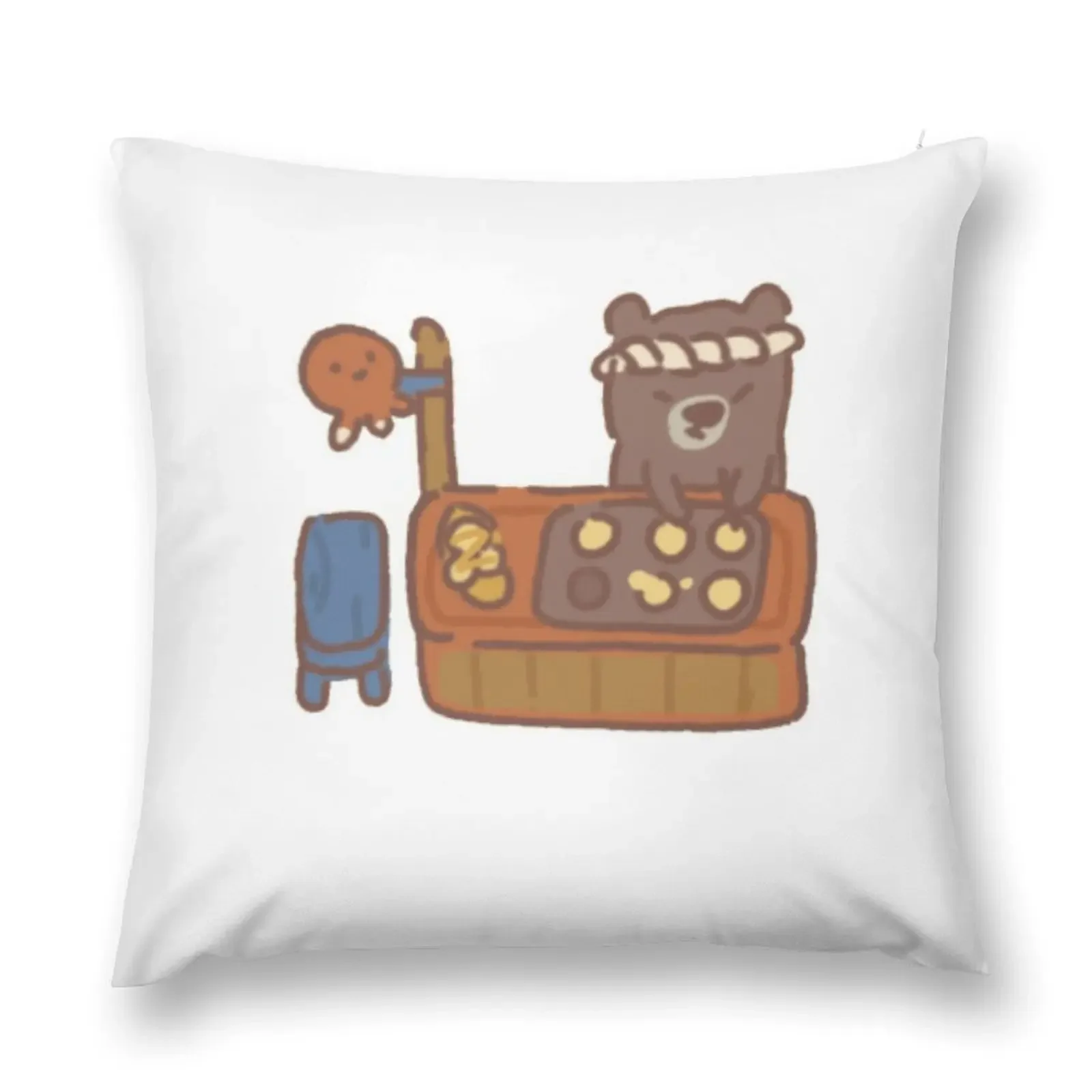 Animal Restaurant - Raccoons Takoyaki Throw Pillow Luxury Sofa Cushions Cusions Cover pillow