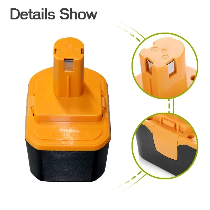 

4800/6800/9800mAh for Ryobi 14.4V NI-MH Battery SaftSafety Compatible R10521 RY6201 RY6202 130224010 130224011 130281002 1314702