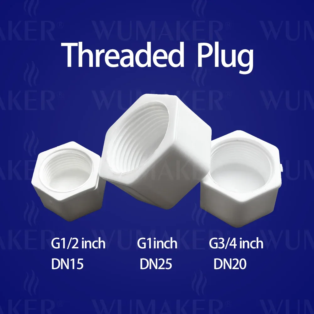 Threaded Plug Pipe Blockage Cap Shut-off Joint G 1 G3/4 G1/2 inch POM Material Prevent Water Leakage