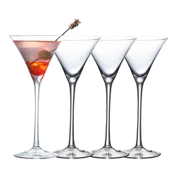 4PCS 140ml Trumpet Cocktail Glass Martini Glasses Set of 4