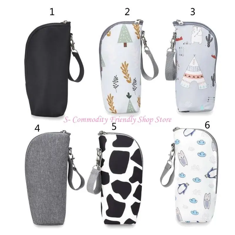 85AE Milk Bottle Thermal Bag Baby Stroller Hang Bags Toddlers Stroller Accessories
