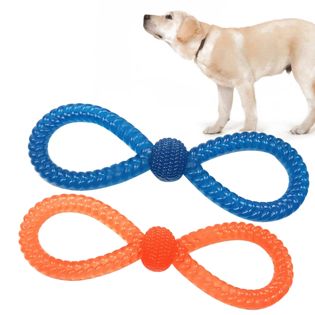 

2pcs Dog Chew Toys Dog Toy 8 Shape Design Bite Resistant Funny Toy for Puppy Small Medium Dogs Puppy Toys