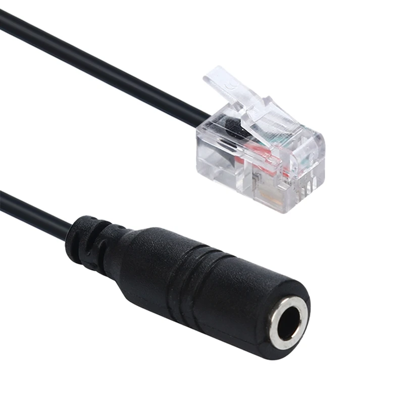 1PC Phone Adapter rj9 to 3.5 female Adapter Convertor Cable PC Computer Headset Telephone