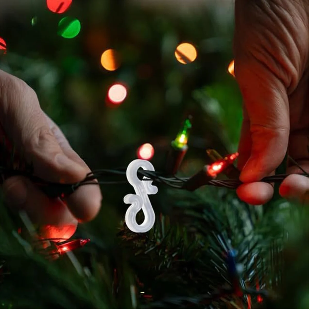 

Hot sale 200PCS Plastic Gutter Hooks, S Clips for Christmas Lights, Outdoor Decorations Outdoor Seasonal Lighting Hooks