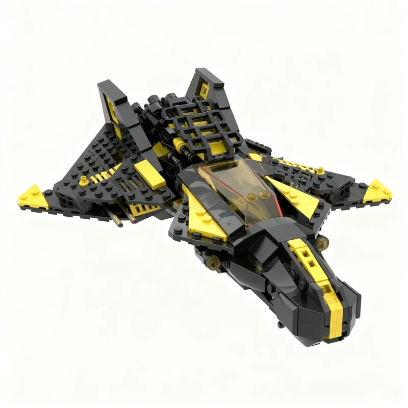 407PCS MOC Space Battle Blacktron Heavy Fighter Model Custom Building Blocks DIY Creative Ideas Birthday Gift Assembly Set Decor