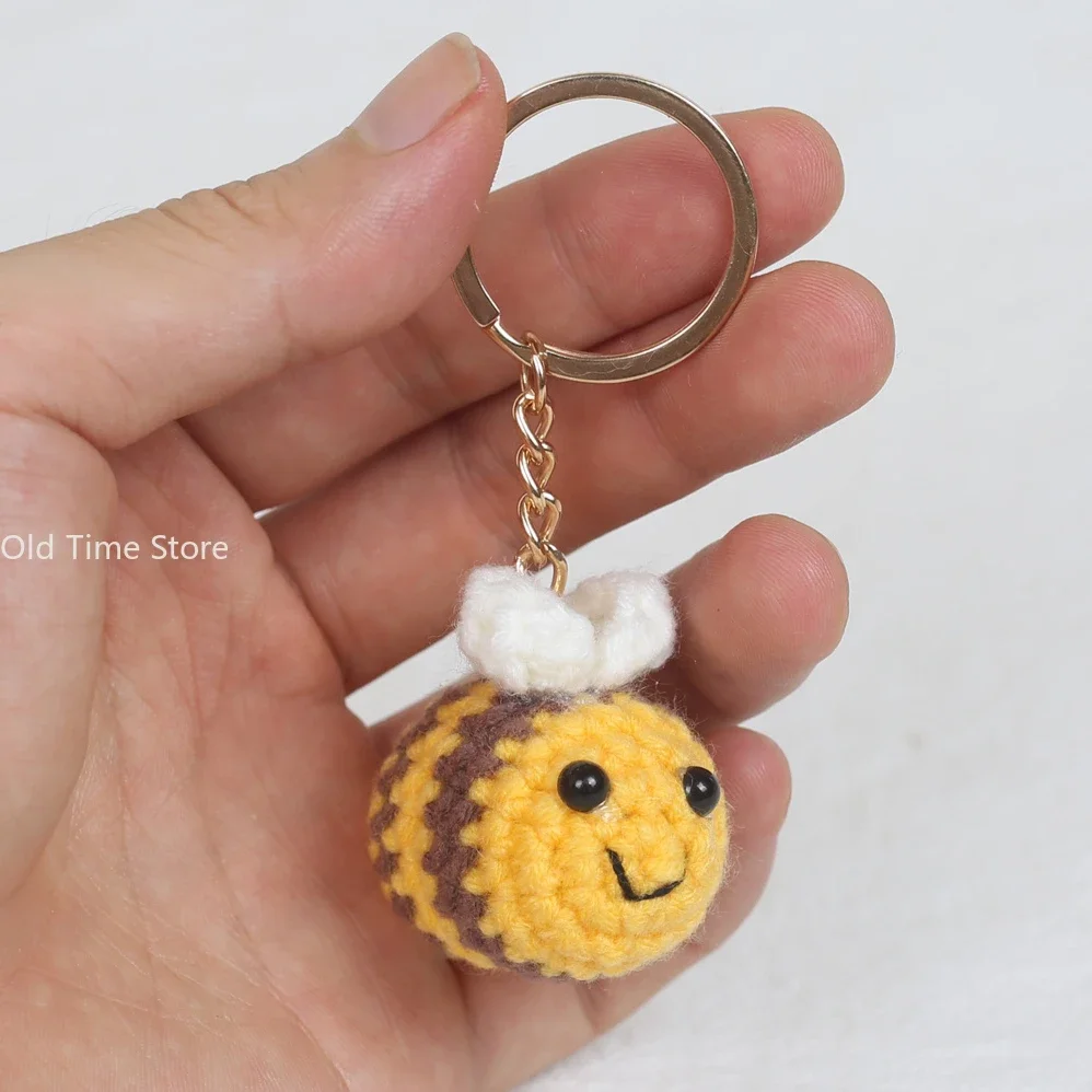 سلسلة مفاتيح منسوجة للنحل ، قلادة حلقة مفاتيح للنحل الصغير ، حداثة ، حامل مفاتيح ، هدايا مجوهرات للحفلات
