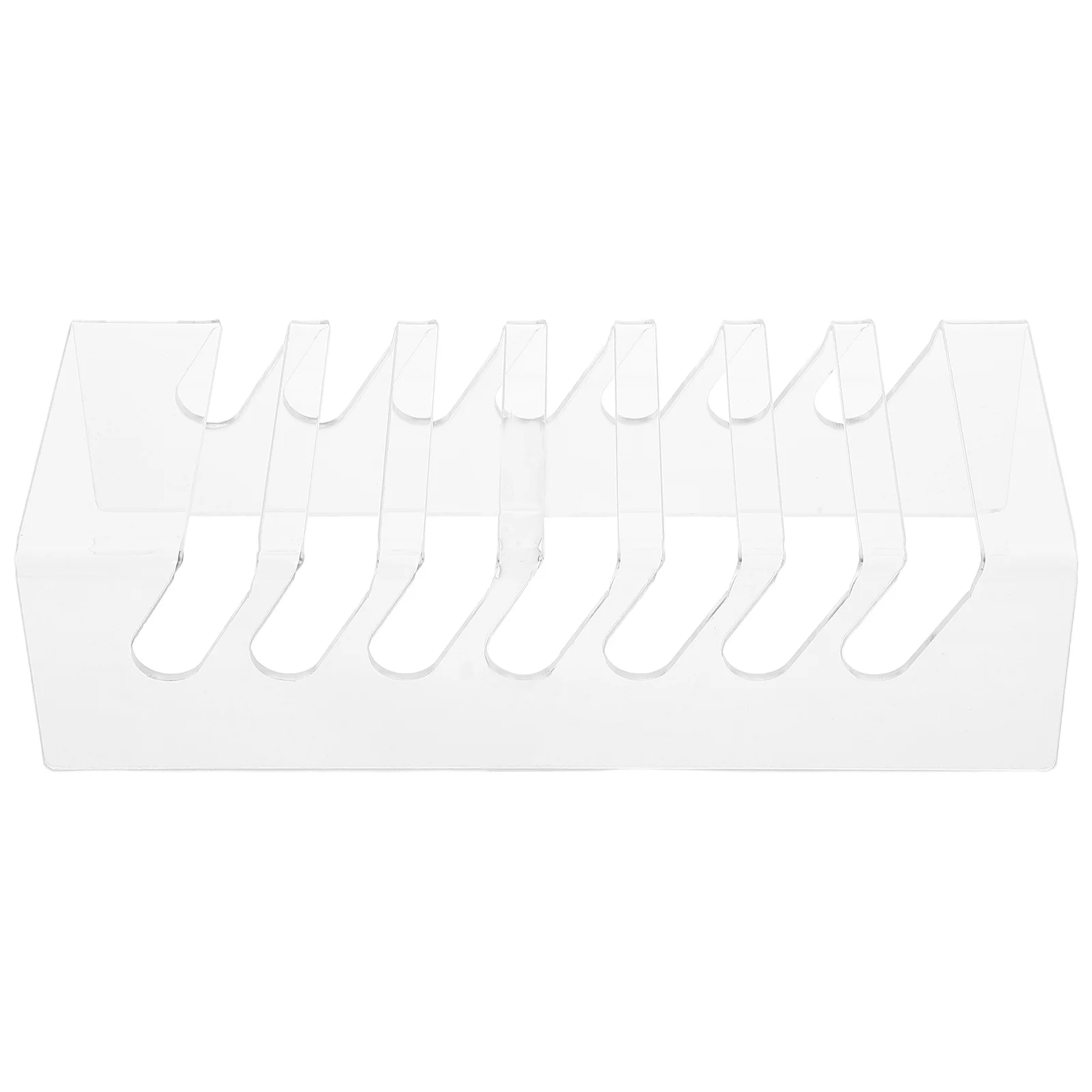 

7-слотовый ящик для хранения телефона, прозрачный акриловый настольный органайзер для классной комнаты, офиса, держатель для нескольких устройств, подставка для планшета, мобильного телефона