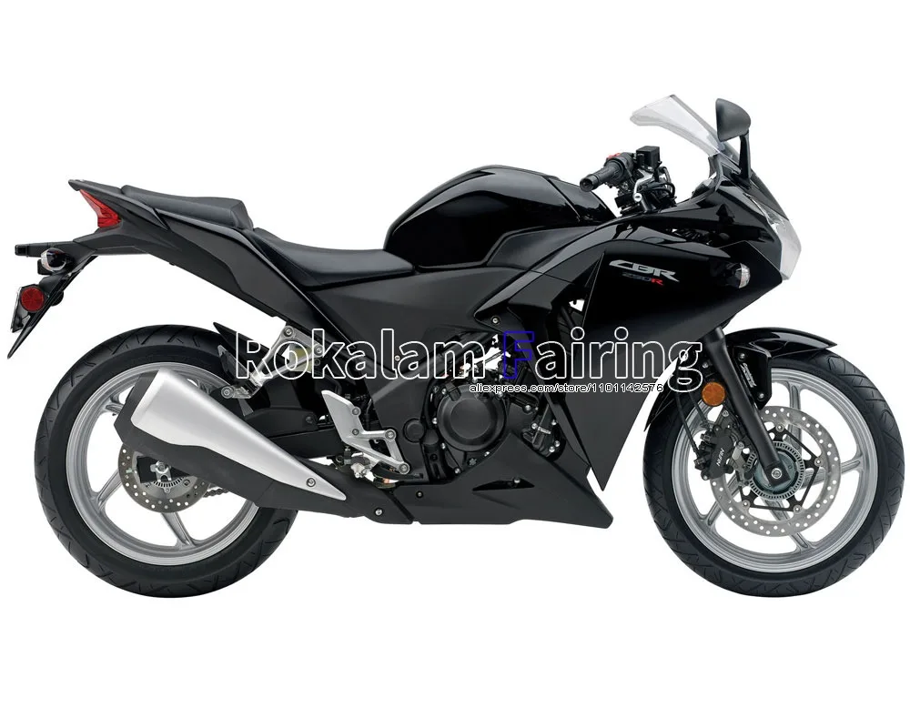 

Для мотоцикла Honda CBR250R MC41 2011-2014 CBR250 11 12 13 14 CBR250 R: Комплект обтекателей (корпус) из черного АБС-пластика (литье под давлением)