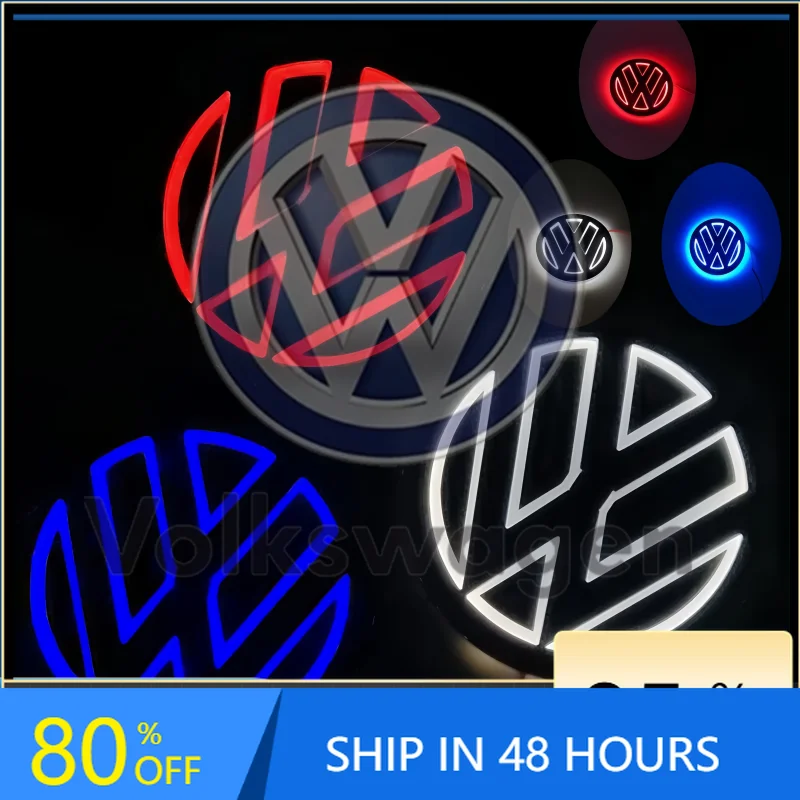 

Наклейка на автомобиль для VOLKSWAGEN, 11 см, 5D LED, логотип Volkswagen, подсветка для передней решетки и багажника, подходит для моделей CC/Golf/Passat/Jetta.
