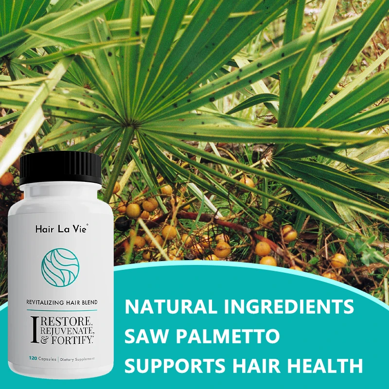 Hair La Vie Vital Blend Hair Vitamins with Biotin, Collagen & Saw Palmetto for Women and Men